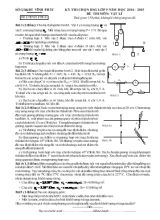 Kỳ thi chọn học sinh giỏi Lớp 9 năm học 2014  2015 đề thi môn Vật lí thời gian 150 phút